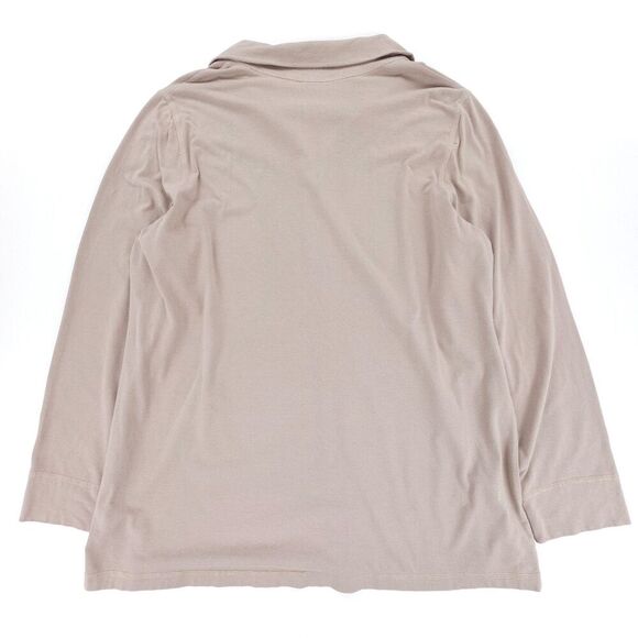 EILEEN FISHER Organic Cotton Minimal Sport Jacket Athleisure Taupe Lounge XL - Picture 6 of 7